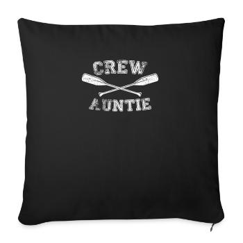 Crew Auntie Rowing Coxswain Sculling Fun Boating - Sofa pillowcase 17,3'' x 17,3'' (45 x 45 cm) - black - Front