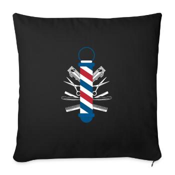 Barber Shirt Gift - Sofa pillowcase 17,3'' x 17,3'' (45 x 45 cm) - black - Front
