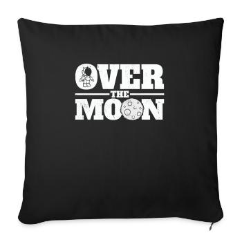 Astronaut Ober the Moon Planet Universum - Sofakissenbezug 45 x 45 cm - Schwarz - Vorne