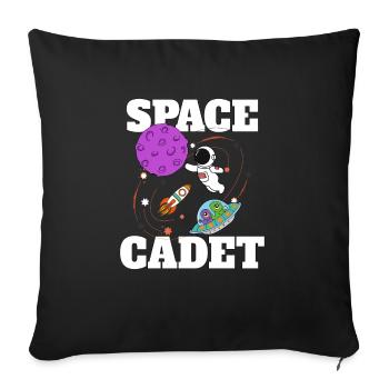 Astronaut Space Gadet Planet Galaxy - Sofa pillowcase 17,3'' x 17,3'' (45 x 45 cm) - black - Front