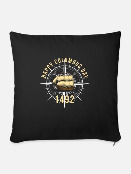 Columbus Day - Sofakissenbezug 45 x 45 cm - Schwarz