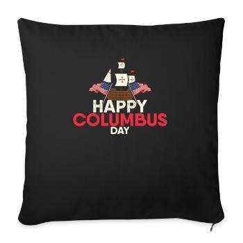 Columbus Day - Sofakissenbezug 45 x 45 cm - Schwarz - Vorne