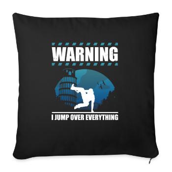 Parkour Design For Freerunner | Freerunning - Sofa pillowcase 17,3'' x 17,3'' (45 x 45 cm) - black - Front
