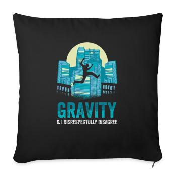 Parkour Design For Freerunner | Freerunning - Sofa pillowcase 17,3'' x 17,3'' (45 x 45 cm) - black - Front