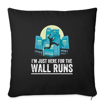 Parkour Design For Freerunner | Freerunning - Sofa pillowcase 17,3'' x 17,3'' (45 x 45 cm) - black - Front
