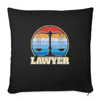 Lawyer Lawyer Legal Advice Law - Sofa pillowcase 17,3'' x 17,3'' (45 x 45 cm) - black - Front