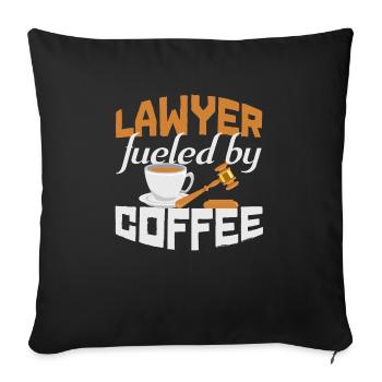 Lawyer and Coffee Law Lawyer Lawyer - Sofa pillowcase 17,3'' x 17,3'' (45 x 45 cm) - black - Front