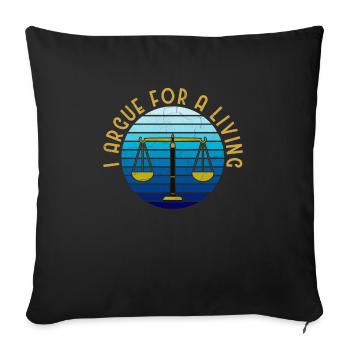 Avocat Avocat Conseil juridique Droit - Housse de coussin décorative 45 x 45 cm - noir - Devant