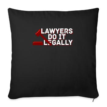 Avocat Avocat Conseil juridique Droit - Housse de coussin décorative 45 x 45 cm - noir - Devant