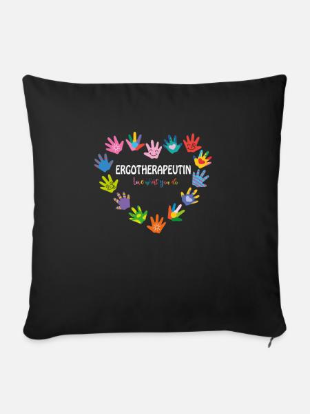 Ergotherapie Ergotherapeutin Ergotherapeut - Sofakissenbezug 45 x 45 cm - Schwarz