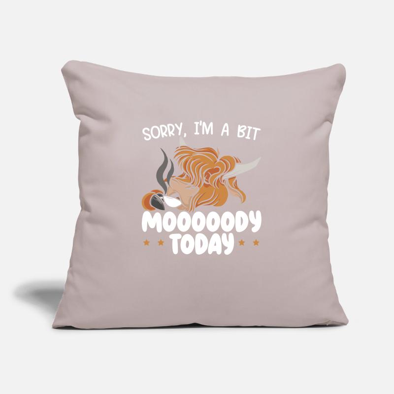 I'm A Bit Moody Today Scottist Highland Cow Lover Sofa pillowcase 17,3'' x 17,3'' (45 x 45 cm)