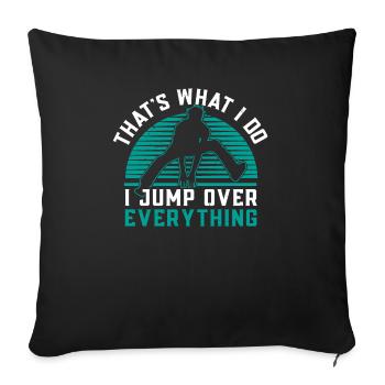 C’est ce que je fais je saute par-dessus tout Parkour - Housse de coussin décorative 45 x 45 cm - noir - Devant