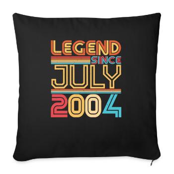 Juillet 2004 Enfin 18. - Housse de coussin décorative 45 x 45 cm - noir - Devant