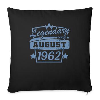 Gift ideas for the 60th birthday August 1962 Retro - Sofa pillowcase 17,3'' x 17,3'' (45 x 45 cm) - black - Front