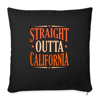 Directement de California Gift - Housse de coussin décorative 45 x 45 cm - noir - Devant