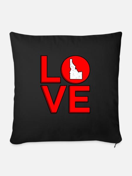 Liebe Idaho geschenk - Sofakissenbezug 45 x 45 cm - Schwarz