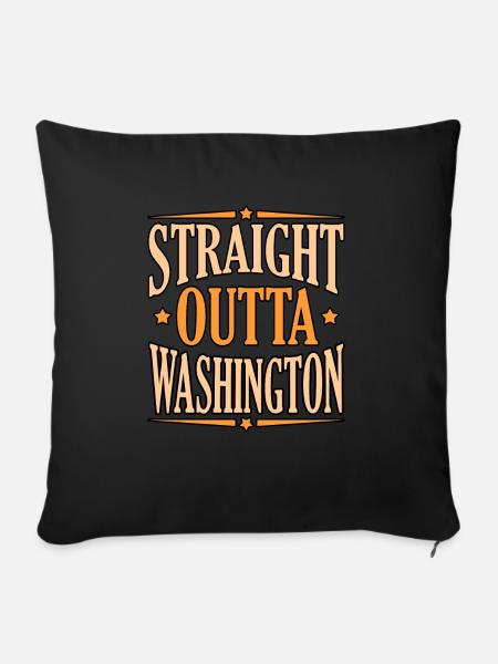 Washington reisegeschenk - Sofakissenbezug 45 x 45 cm - Schwarz