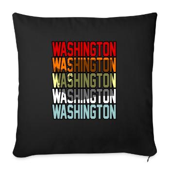 Visitez Washington Gift - Housse de coussin décorative 45 x 45 cm - noir - Devant