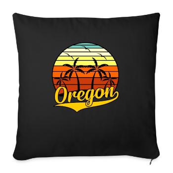 Oregon live gift - Sofa pillowcase 17,3'' x 17,3'' (45 x 45 cm) - black - Front