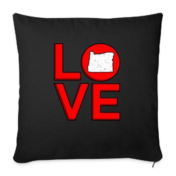 Dear oregon gift - Sofa pillowcase 17,3'' x 17,3'' (45 x 45 cm) - black - Front