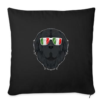 Newfoundland Italy Sunglasses I Italian Flag - Sofakissenbezug 45 x 45 cm - Schwarz - Vorne