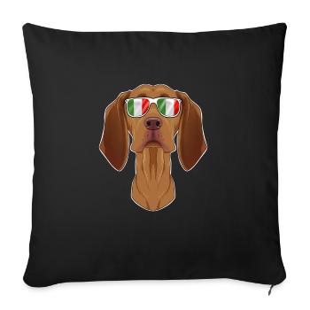 Vizsla Italy Sunglasses I Italian Flag - Sofa pillowcase 17,3'' x 17,3'' (45 x 45 cm) - black - Front