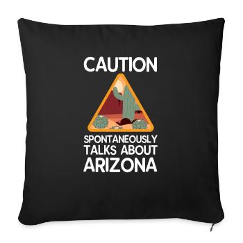 Conversations sur Arizona Poison - Housse de coussin décorative 45 x 45 cm - noir - Devant