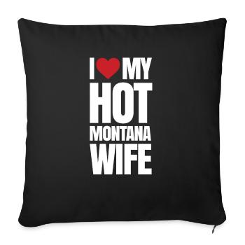 Liebes montana ehefrau geschenk - Sofakissenbezug 45 x 45 cm - Schwarz - Vorne