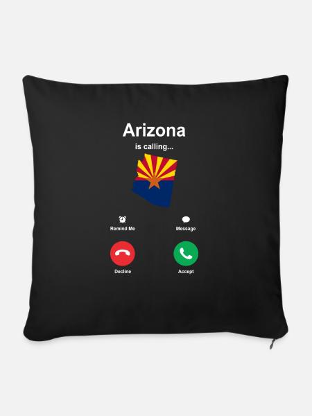 Arizona reisendes Geschenk - Sofakissenbezug 45 x 45 cm - Schwarz