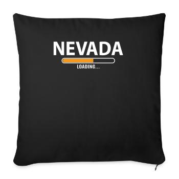 Cadeau de racine du Nevada - Housse de coussin décorative 45 x 45 cm - noir - Devant