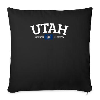 Utah - Housse de coussin décorative 45 x 45 cm - noir - Devant