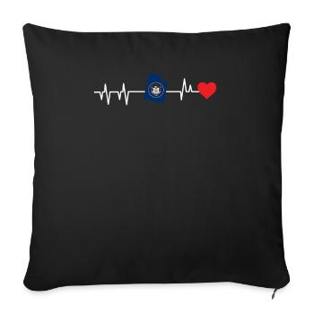 Utah - Housse de coussin décorative 45 x 45 cm - noir - Devant