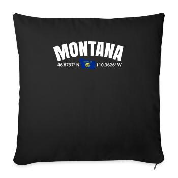 Montana Abenteurer Geschenk - Sofakissenbezug 45 x 45 cm - Schwarz - Vorne