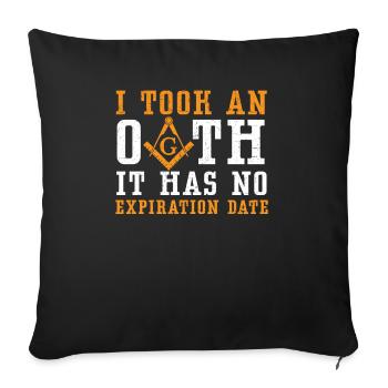 I Took An Oath It Has No Expiration Date Freemason - Sofa pillowcase 17,3'' x 17,3'' (45 x 45 cm) - black - Front
