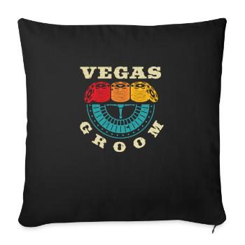 Las Vegas Groom Squad Vegas Mariage - Housse de coussin décorative 45 x 45 cm - noir - Devant