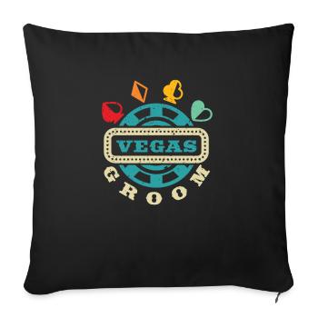 Las Vegas Groom Squad Vegas Mariage - Housse de coussin décorative 45 x 45 cm - noir - Devant