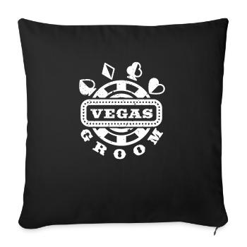 Las Vegas Groom Squad Vegas Mariage - Housse de coussin décorative 45 x 45 cm - noir - Devant