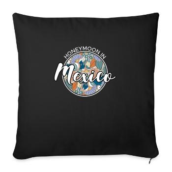 Lune de miel Chemise de vacances Lune de Miel Mexique - Housse de coussin décorative 45 x 45 cm - noir - Devant