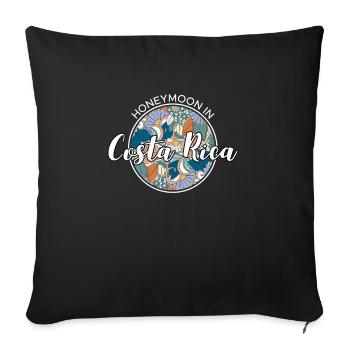 Lune de miel Chemise de vacances lune de miel Costa Rica - Housse de coussin décorative 45 x 45 cm - noir - Devant