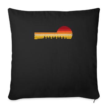 Rowing Retro Vintage Style For Rower Boating Crew - Sofa pillowcase 17,3'' x 17,3'' (45 x 45 cm) - black - Front