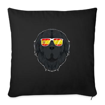 Newfoundland I Spain Sunglasses I Spanish Flag - Sofakissenbezug 45 x 45 cm - Schwarz - Vorne