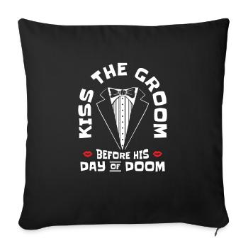 Jour de mariage de célibataire Fate Kisser - Housse de coussin décorative 45 x 45 cm - noir - Devant