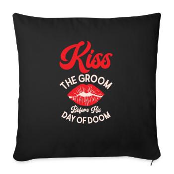 Jour de mariage de célibataire Fate Kisser - Housse de coussin décorative 45 x 45 cm - noir - Devant