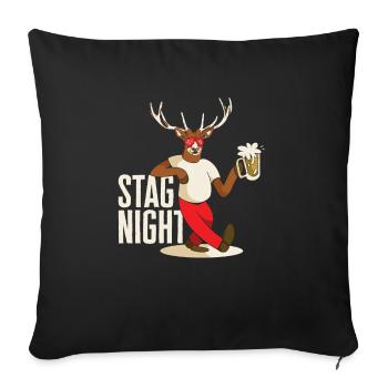 Fête de boire un enterrement de vie de garçon - Housse de coussin décorative 45 x 45 cm - noir - Devant