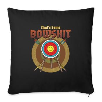 Bogenschütze und Zielscheiben Design Lustiges - Sofakissenbezug 45 x 45 cm - Schwarz - Vorne