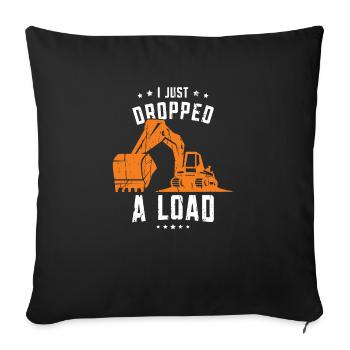 Je viens de laisser tomber une charge - construction - Housse de coussin décorative 45 x 45 cm - noir - Devant