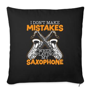 Saxophonist Saxophonist Musiker Instrumentalist - Sofakissenbezug 45 x 45 cm - Schwarz - Vorne