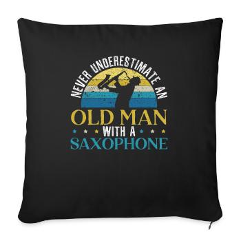 Saxophonist Saxophonist Musiker Instrumentalist - Sofakissenbezug 45 x 45 cm - Schwarz - Vorne