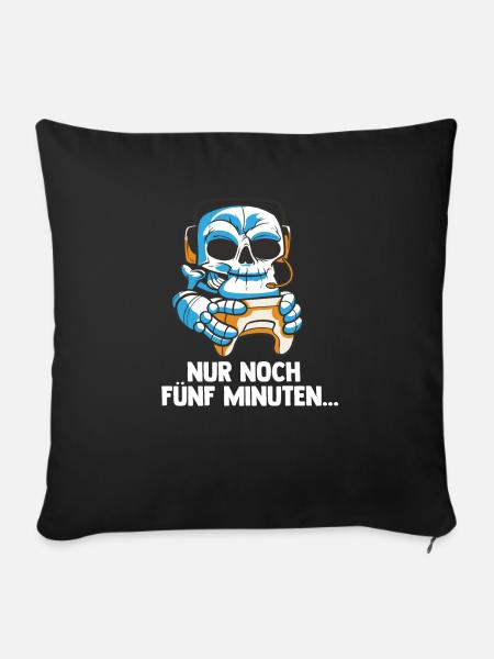 Streamen Videospiele Skelett - Computer Spiele - Sofakissenbezug 45 x 45 cm - Schwarz