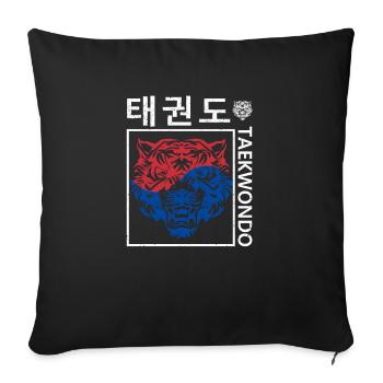 Tae Kwon Do Tiger Korea Funny Taekwondo Korea - Sofa pillowcase 17,3'' x 17,3'' (45 x 45 cm) - black - Front